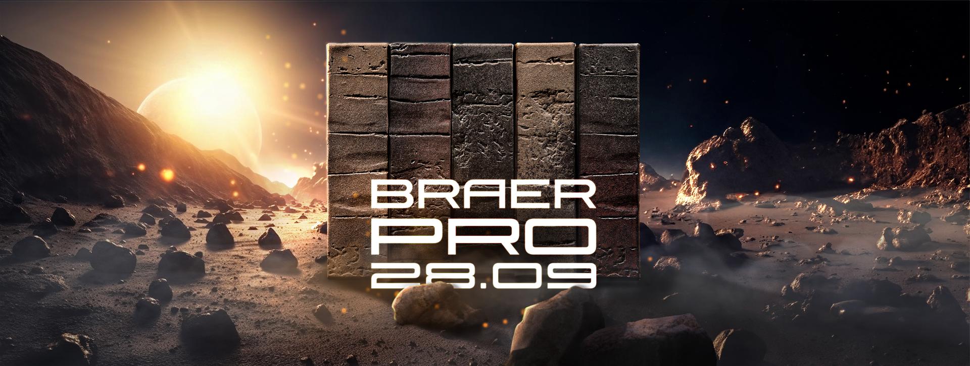 Кирпич лицевой 1НФ BRAER PRO 28.09 М150 - новинка 2023 года!