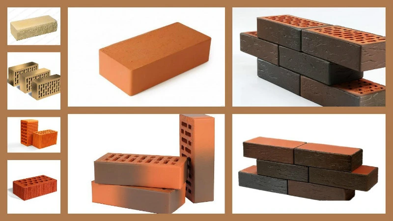 Виды керамического кирпича