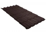 Металлочерепица «Квинта плюс» («Kvinta plus») 0,5 Satin RAL 8017 шоколад
